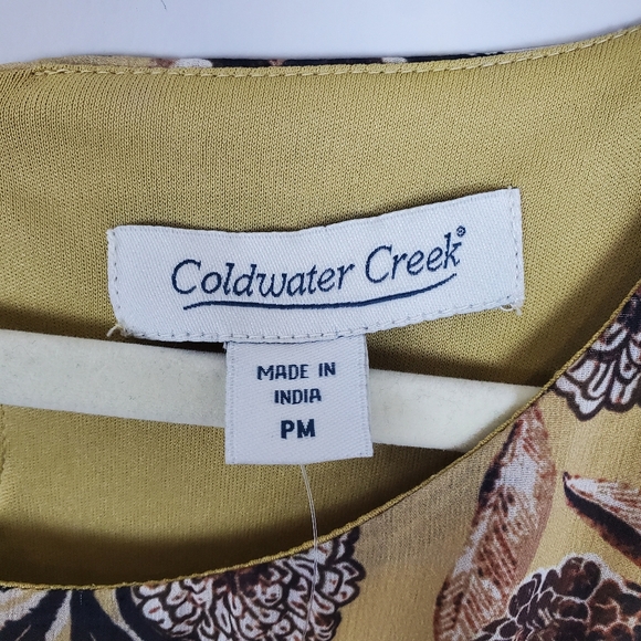 Coldwater Creek Womens Maxi Dress Flowing Boho Flower Print Size PM - Picture 4 of 13